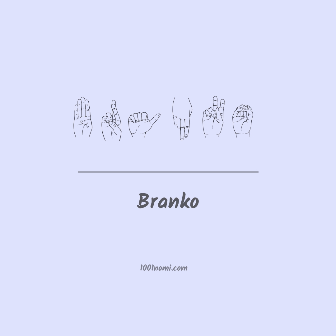 Branko nella lingua dei segni Branko nella lingua dei segni