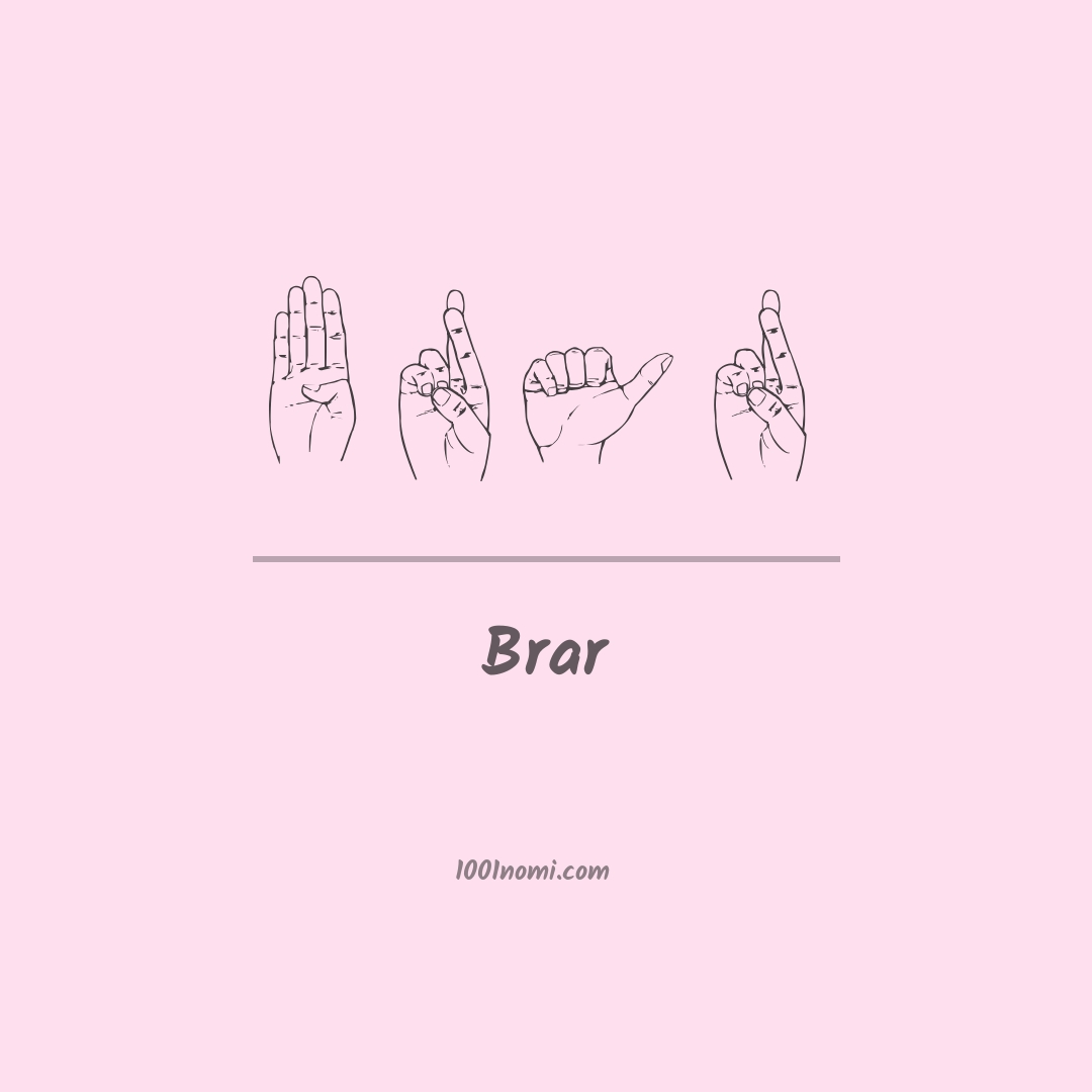 Brar nella lingua dei segni Brar nella lingua dei segni