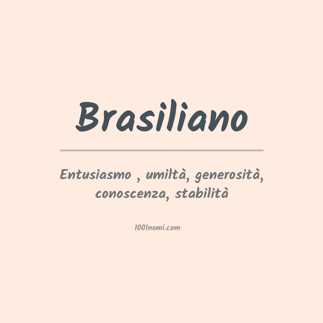 Significato del nome Brasiliano