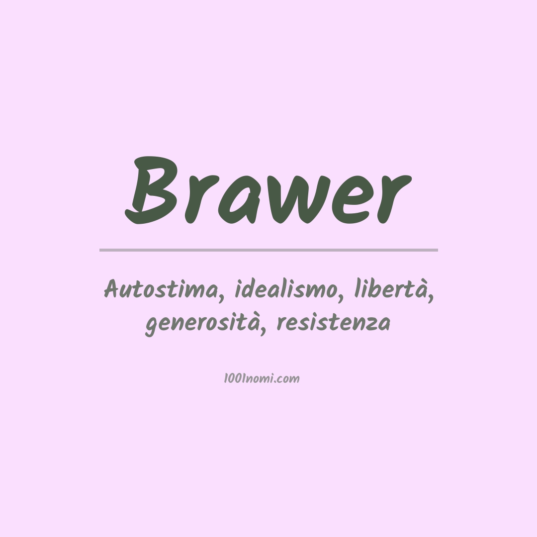 Significato del nome Brawer