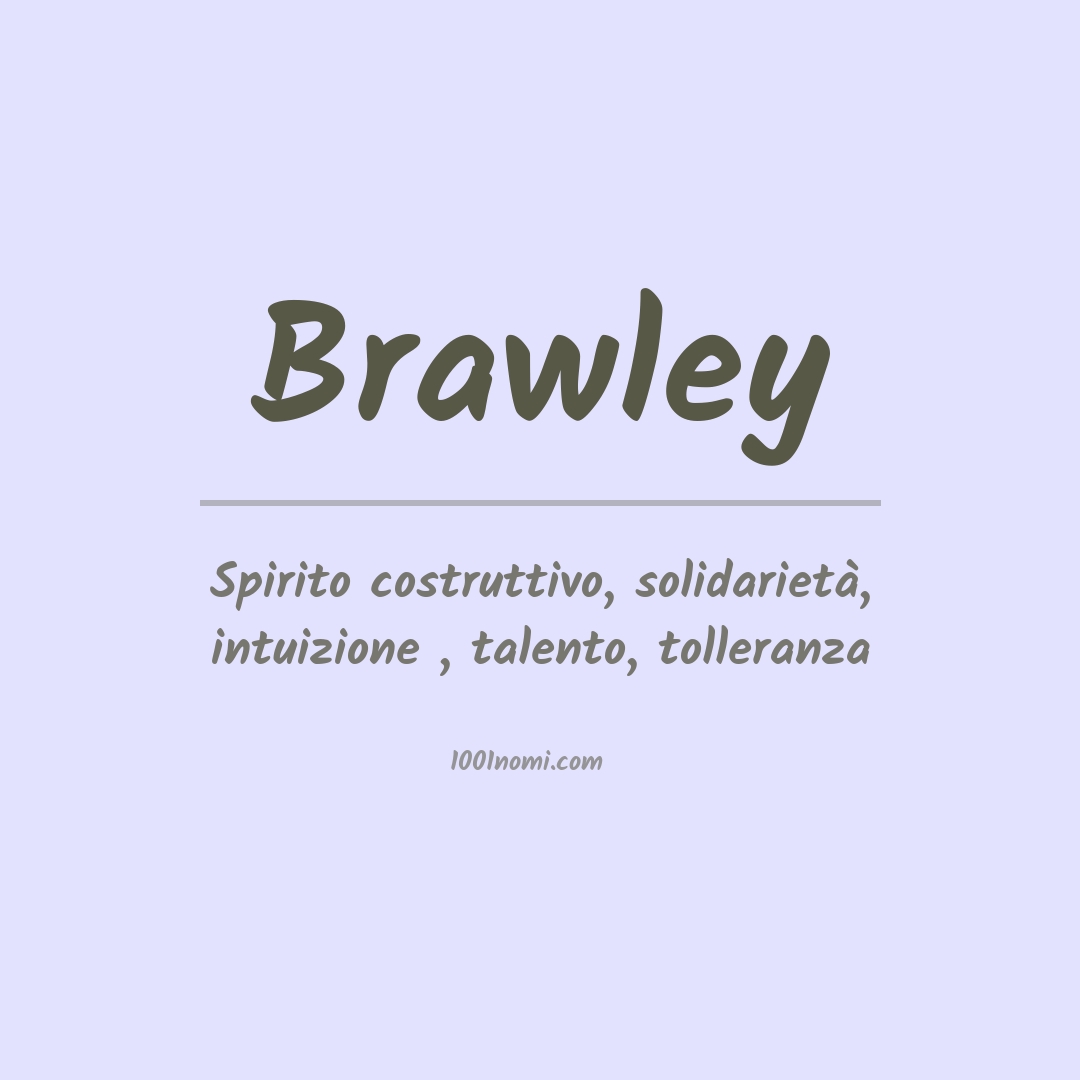 Significato del nome Brawley