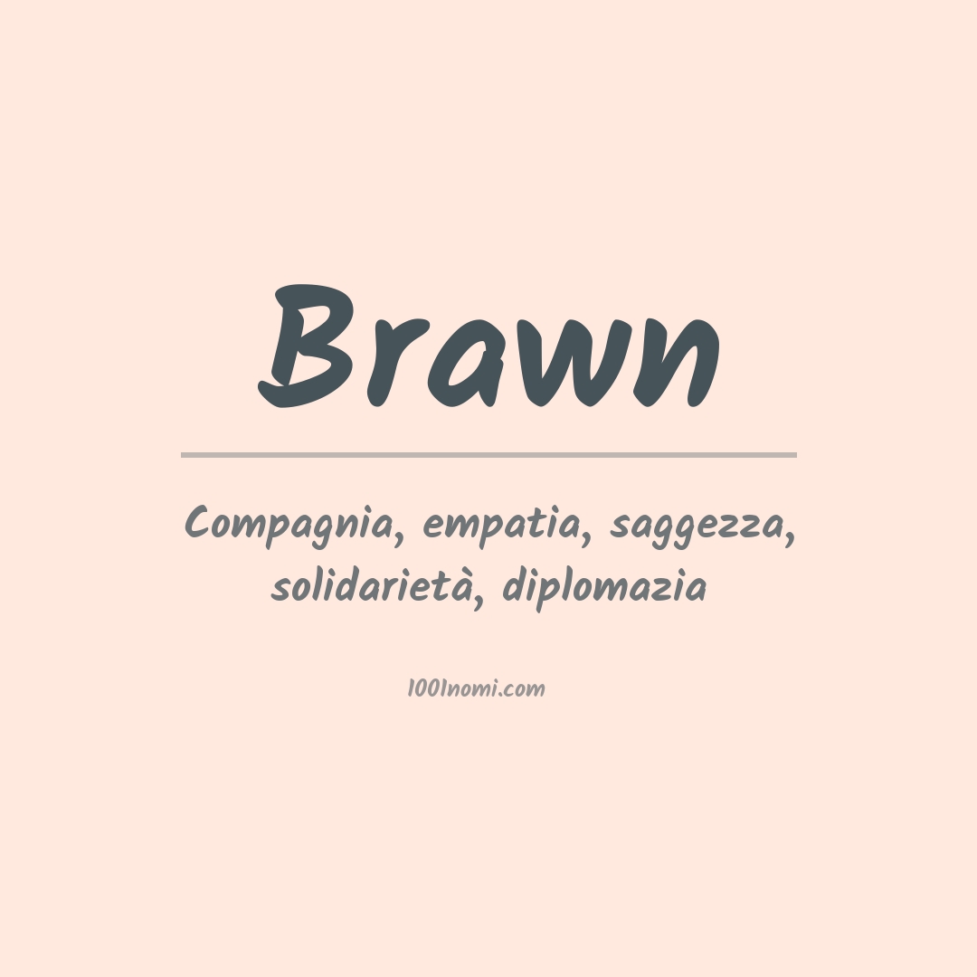 Significato del nome Brawn