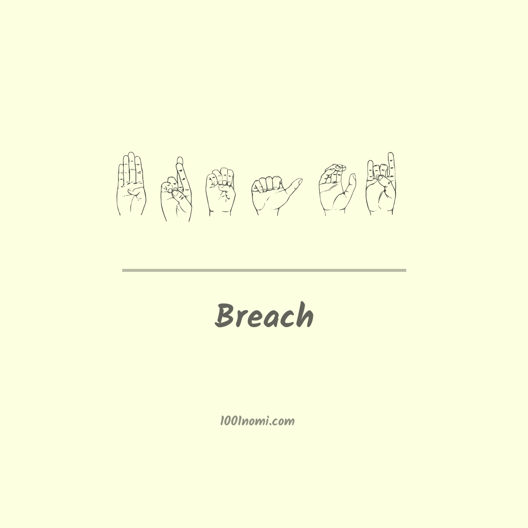 Breach nella lingua dei segni Breach nella lingua dei segni