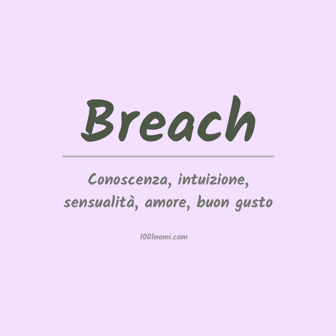 Significato del nome Breach Significato del nome Breach
