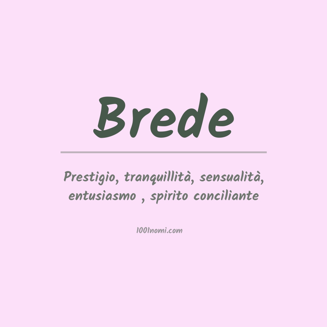 Significato del nome Brede