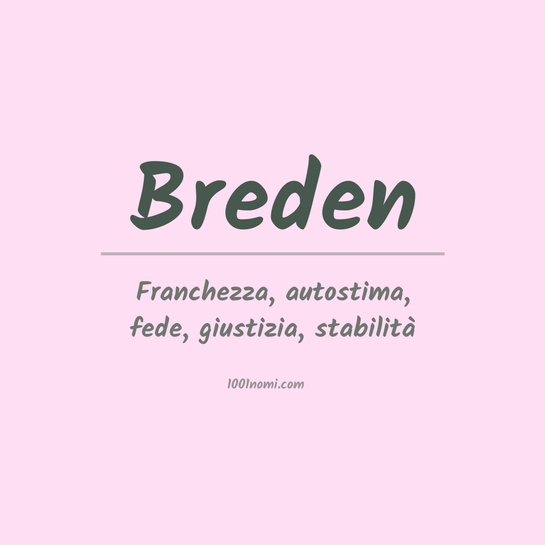 Significato del nome Breden