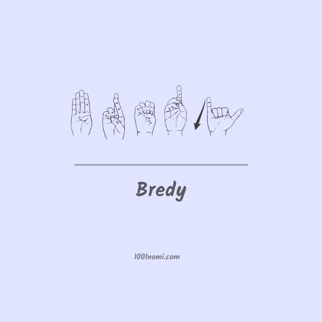 Bredy nella lingua dei segni