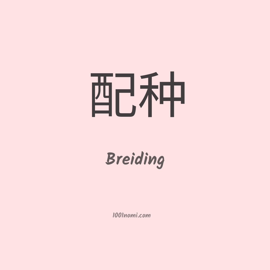 Breiding in cinese Breiding in cinese
