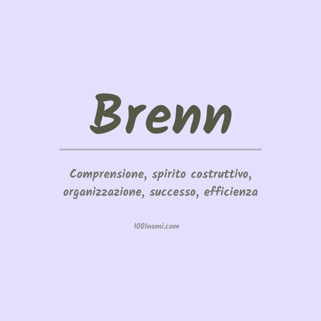Significato del nome Brenn