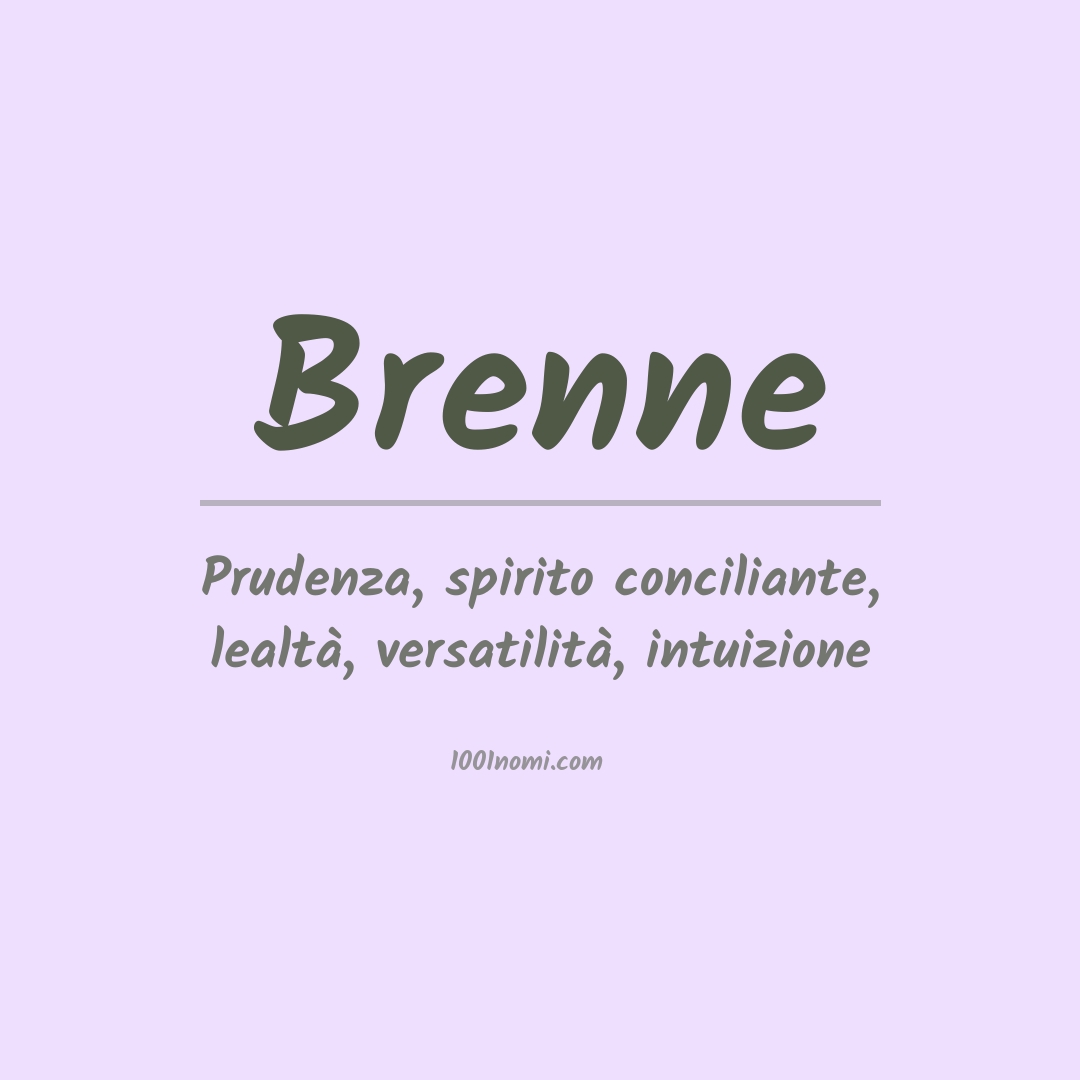 Significato del nome Brenne