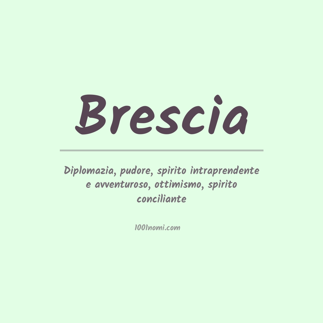 Significato del nome Brescia