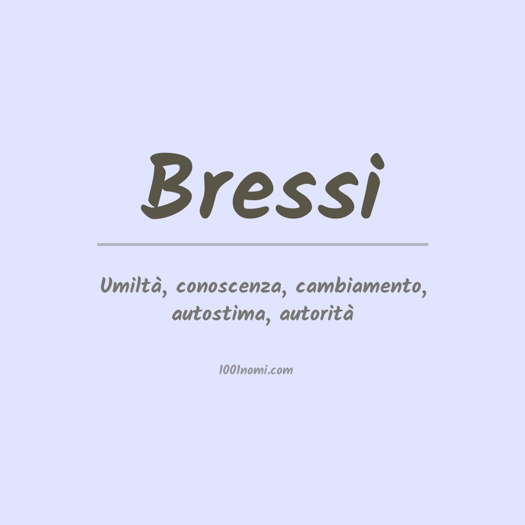 Significato del nome Bressi