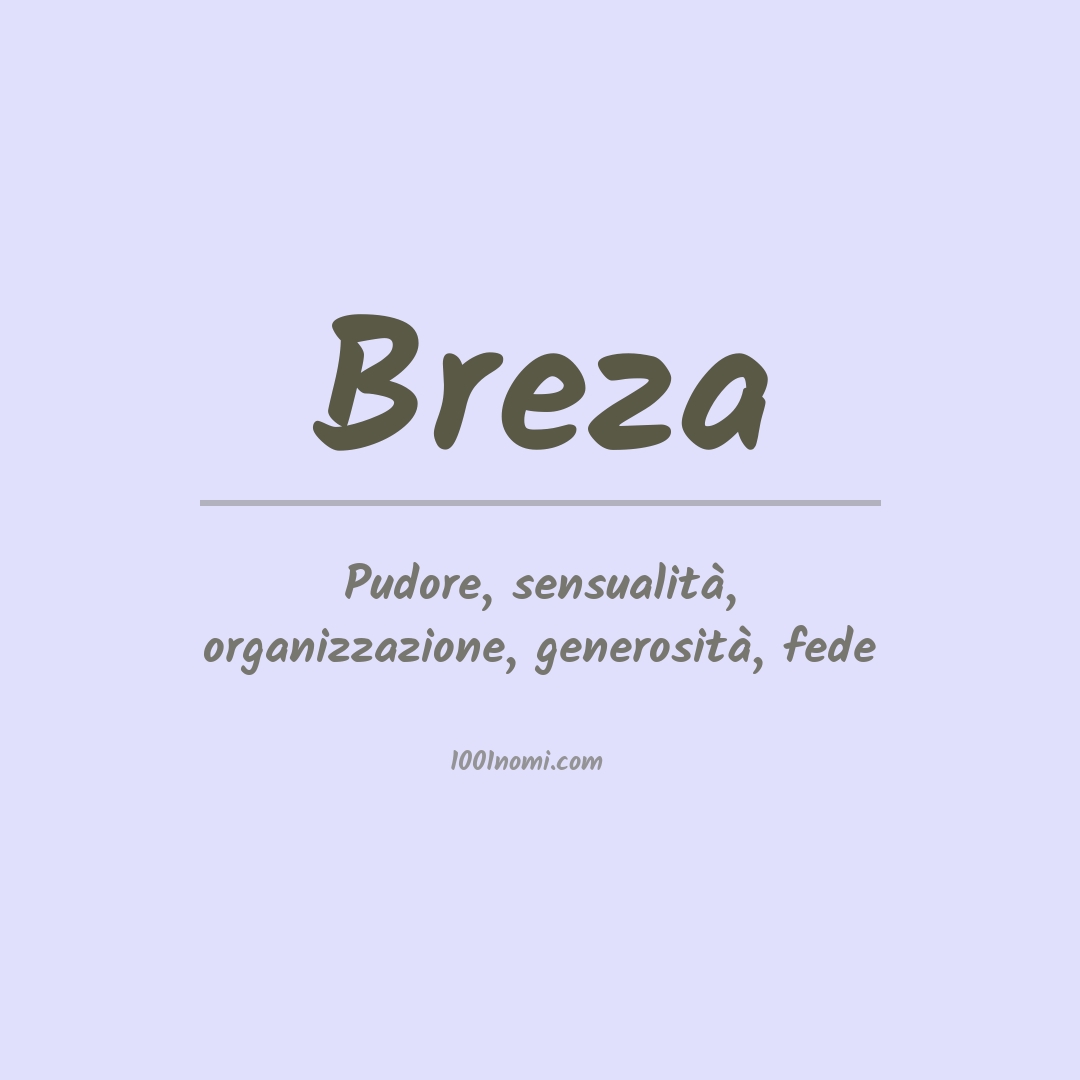 Significato del nome Breza