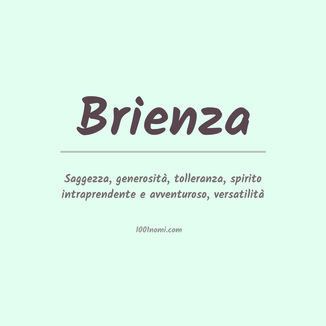 Significato del nome Brienza