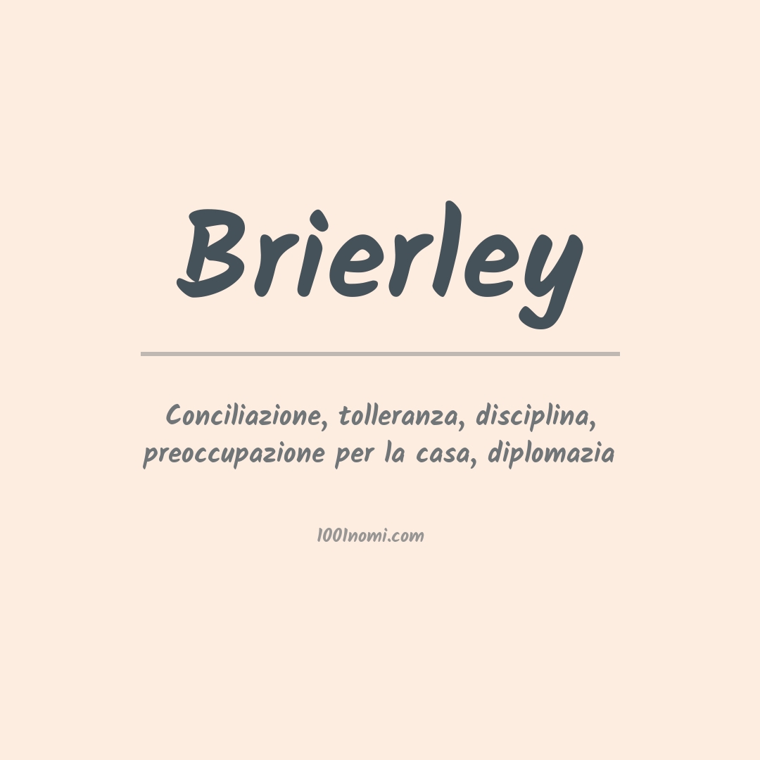 Significato del nome Brierley