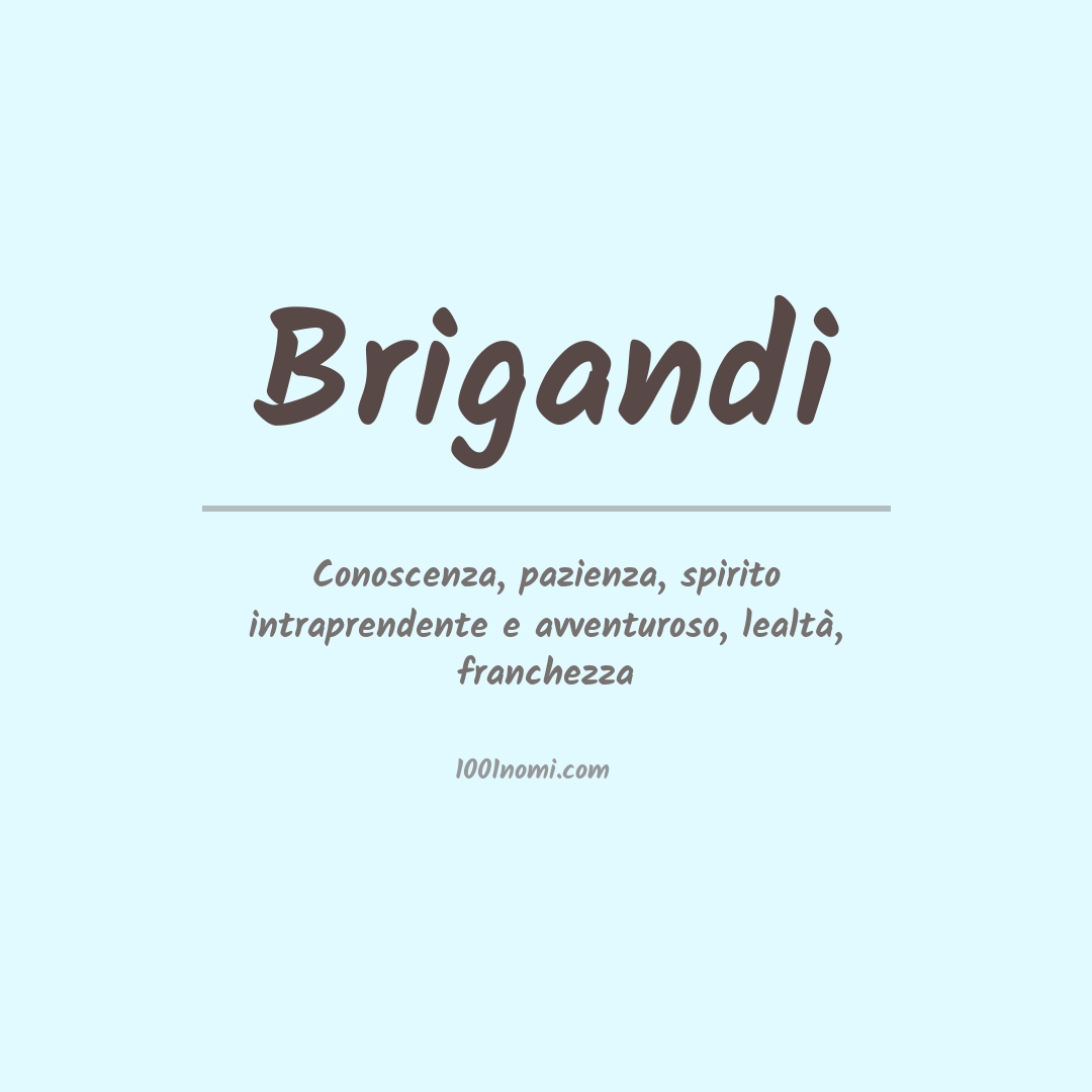 Significato del nome Brigandi