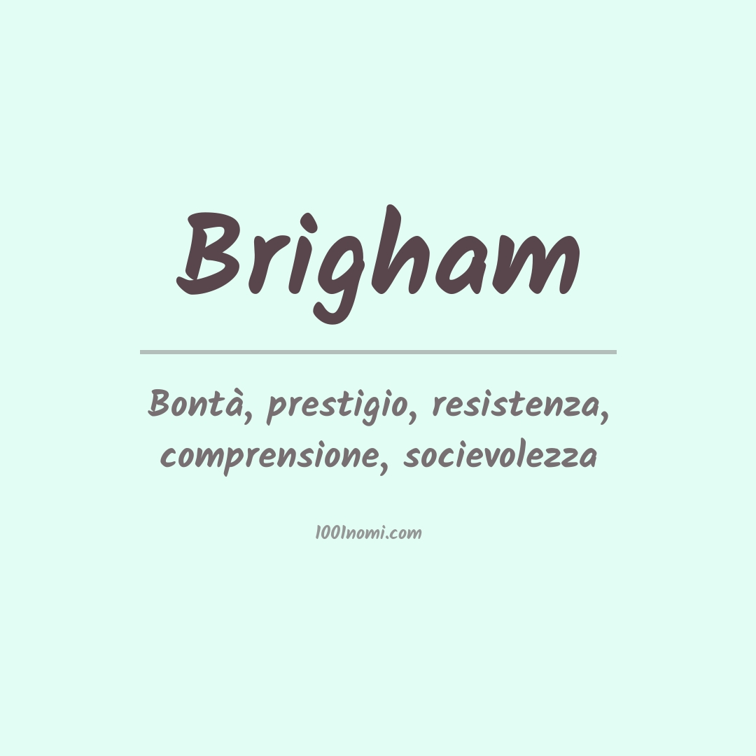 Significato del nome Brigham