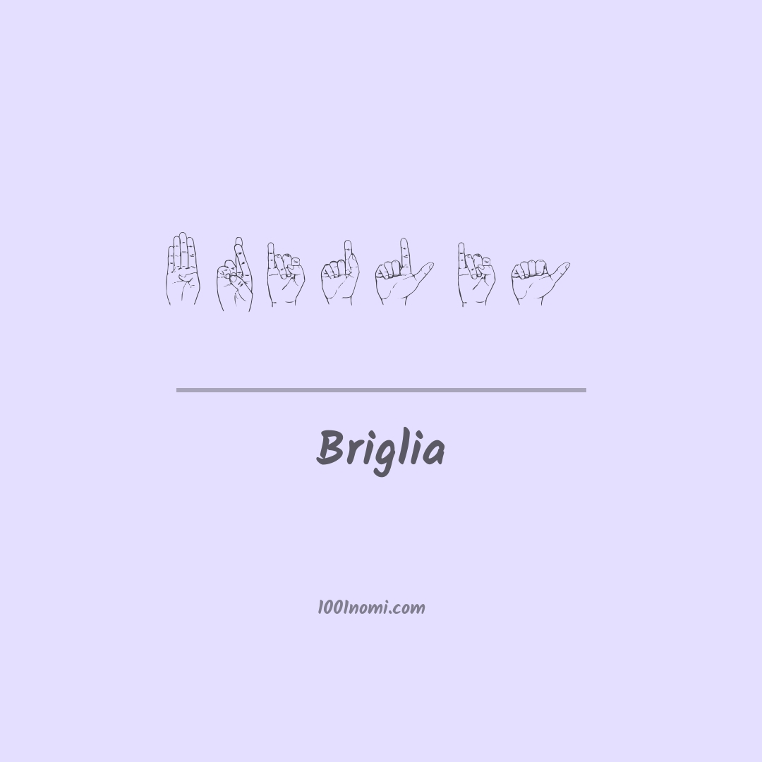 Briglia nella lingua dei segni