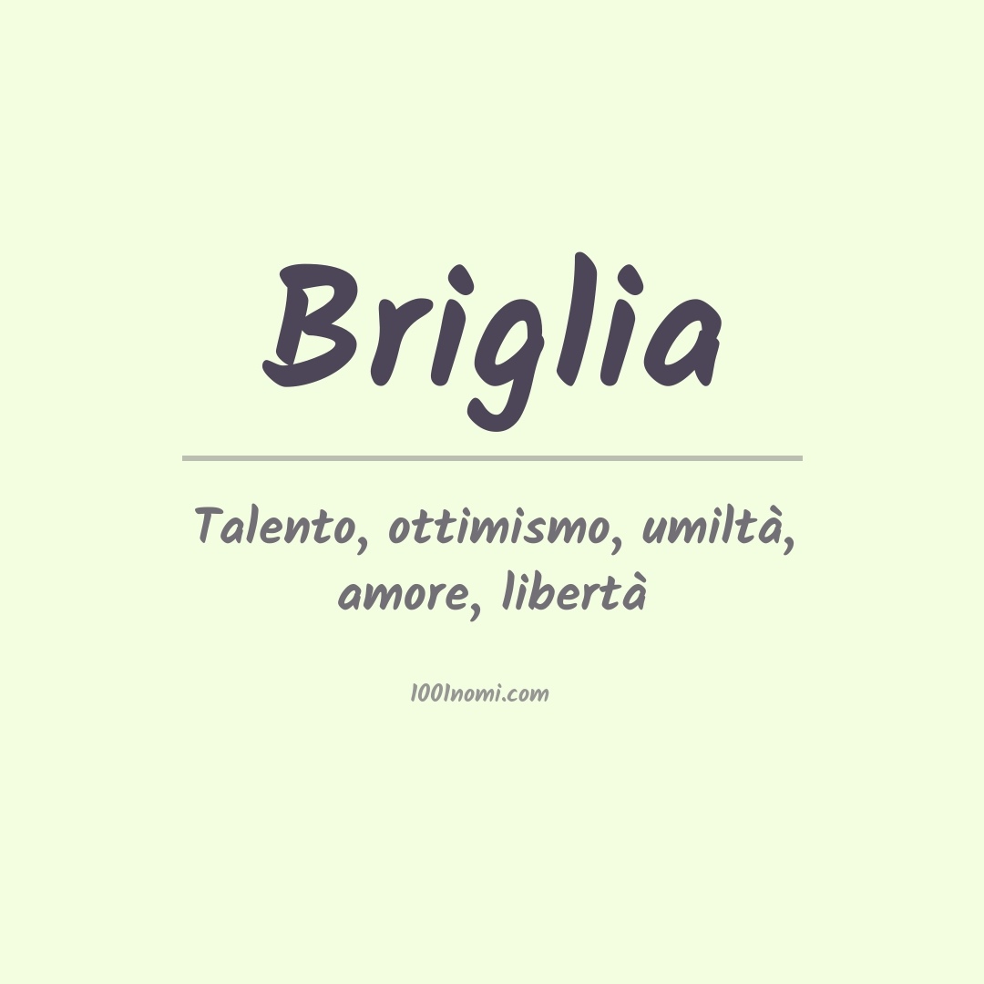 Significato del nome Briglia