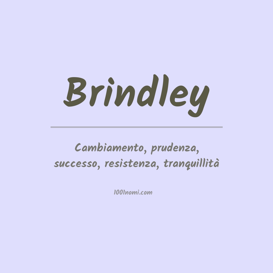 Significato del nome Brindley