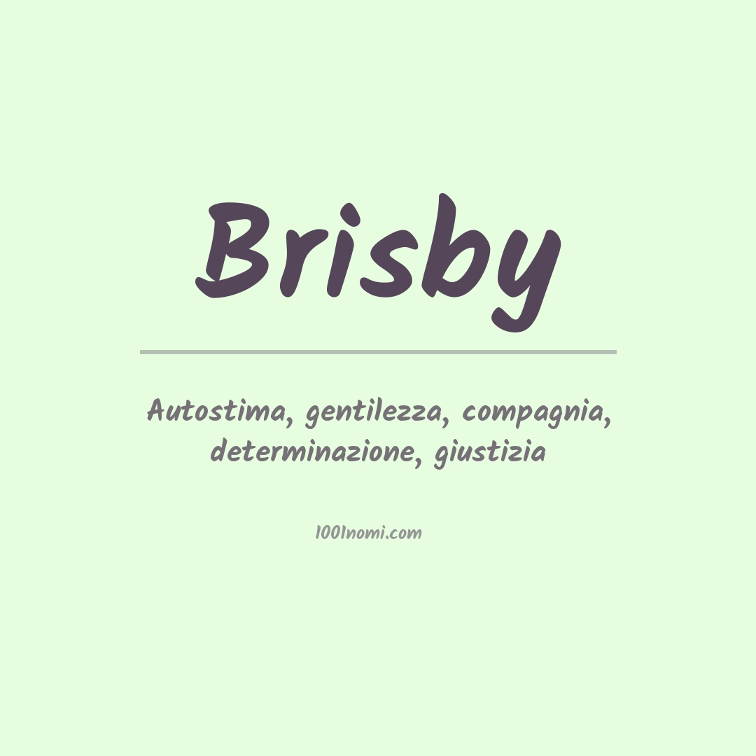 Significato del nome Brisby