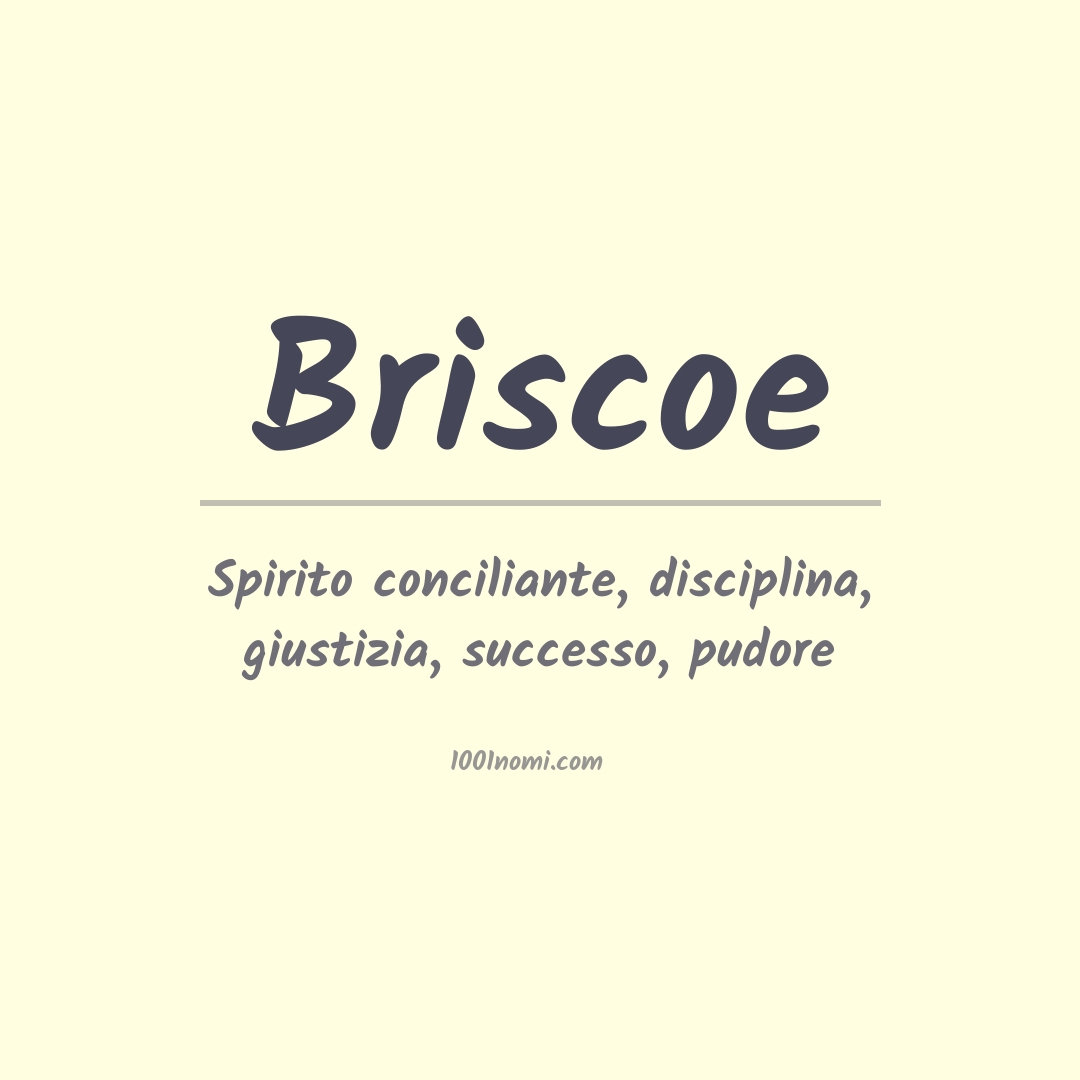 Significato del nome Briscoe