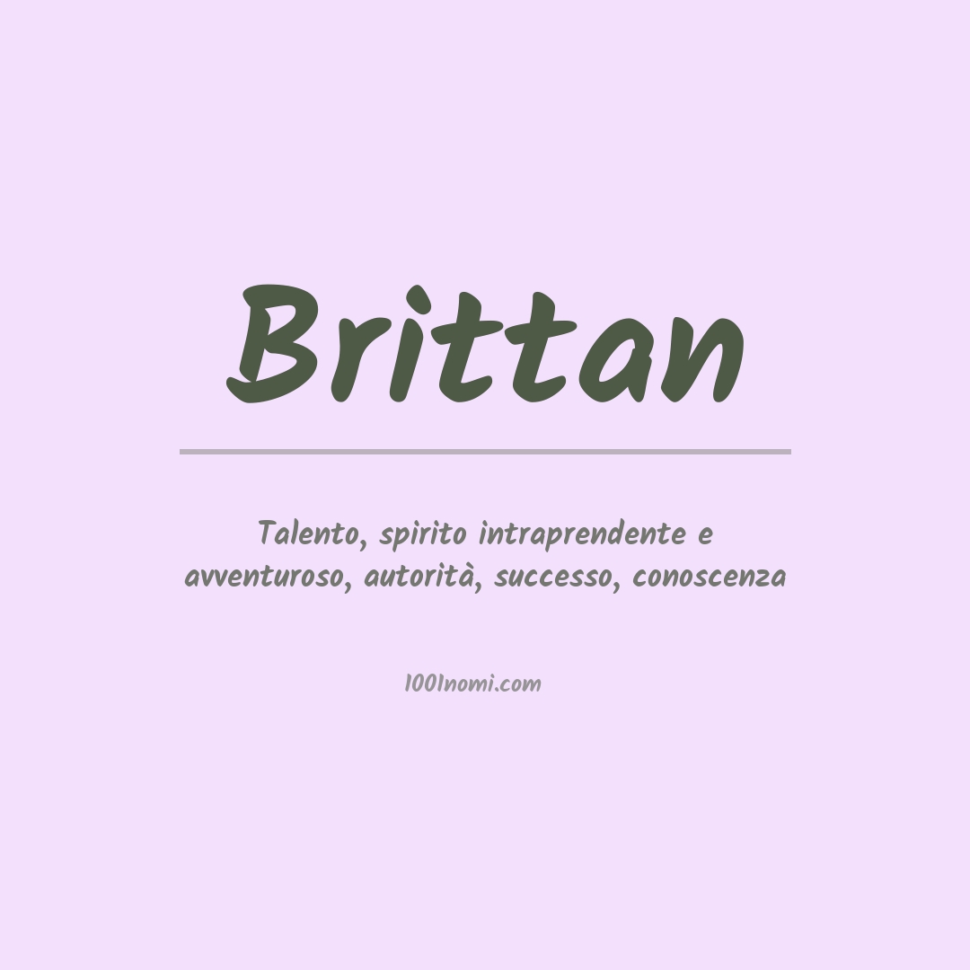 Significato del nome Brittan