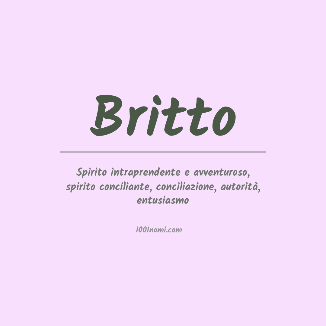 Significato del nome Britto