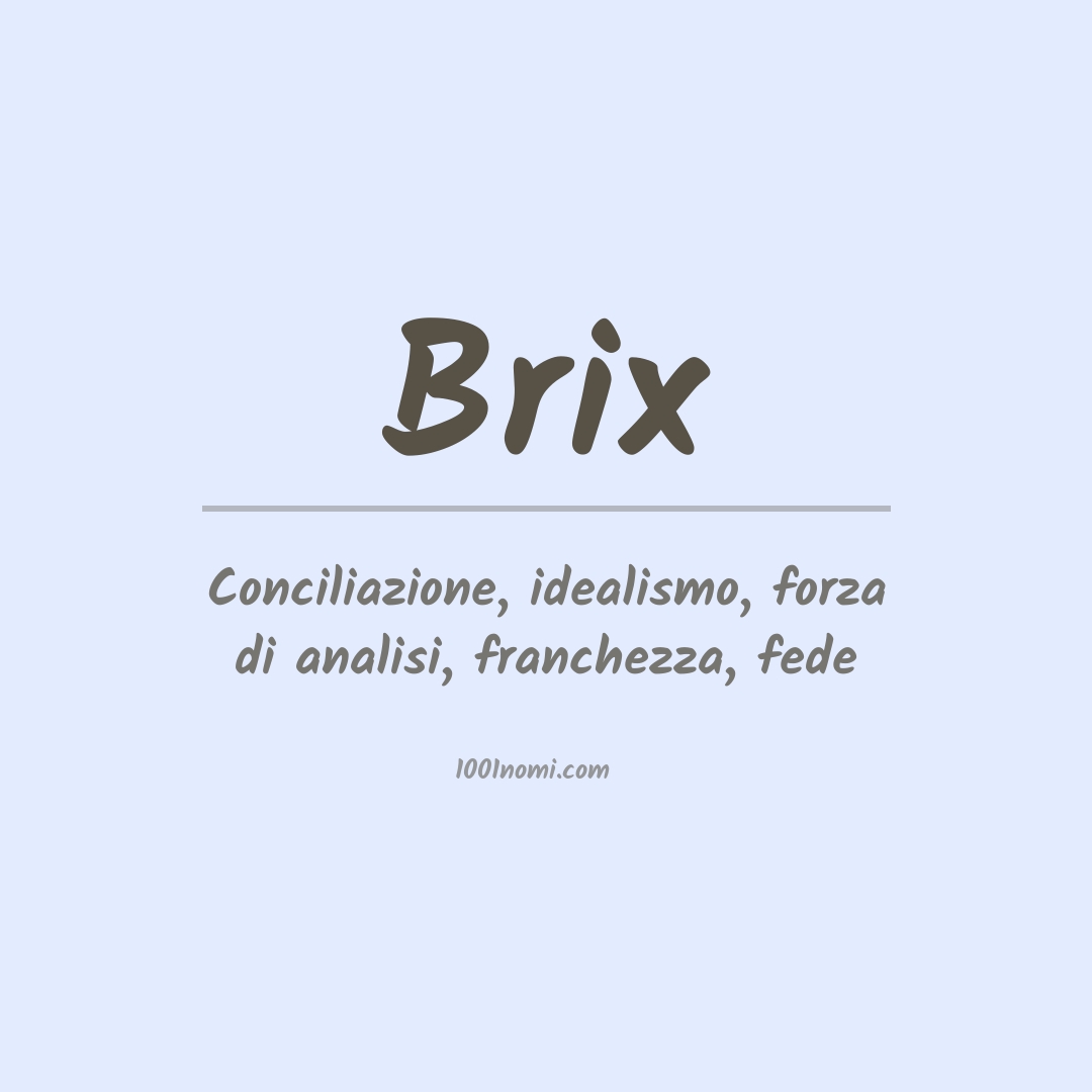 Significato del nome Brix