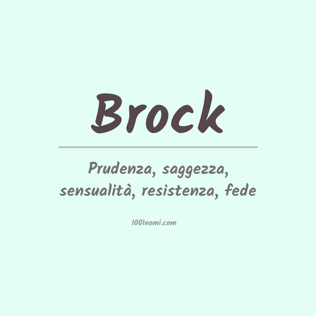 Significato del nome Brock