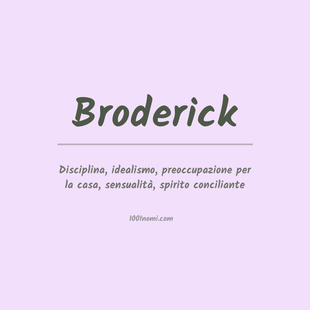 Significato del nome Broderick