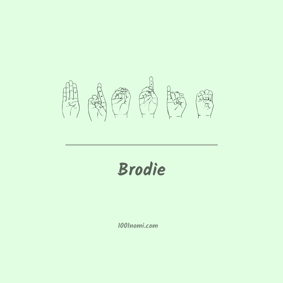 Brodie nella lingua dei segni