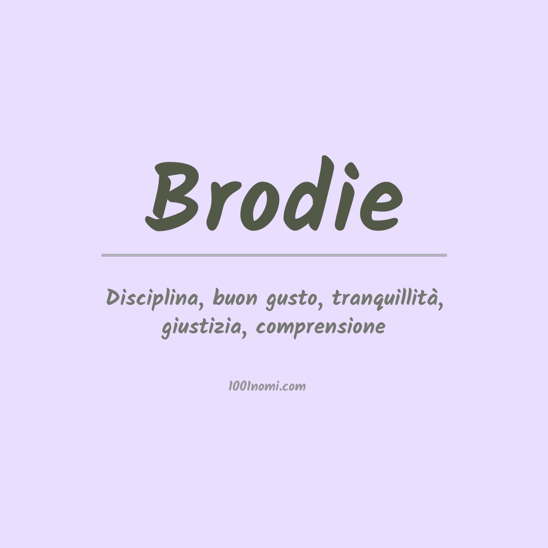 Significato del nome Brodie