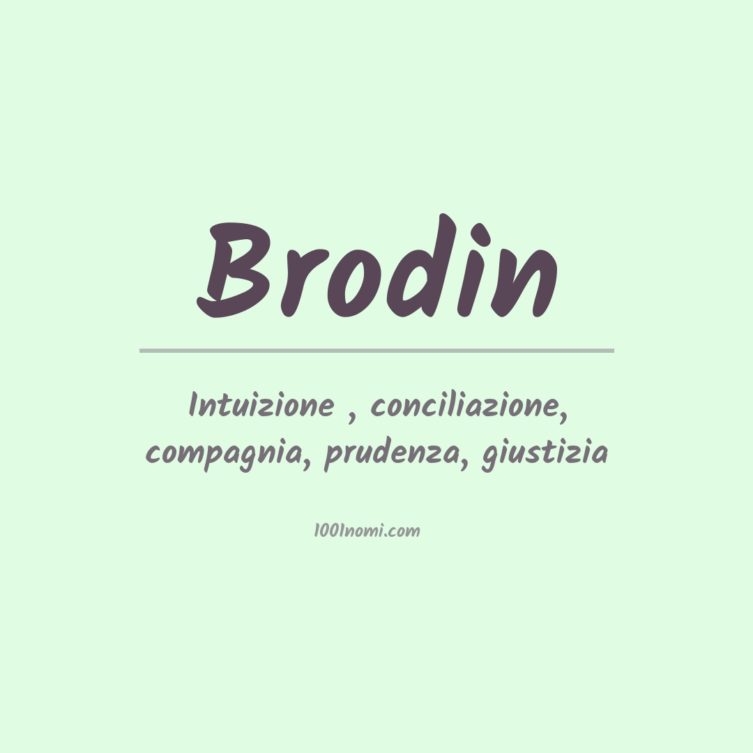 Significato del nome Brodin