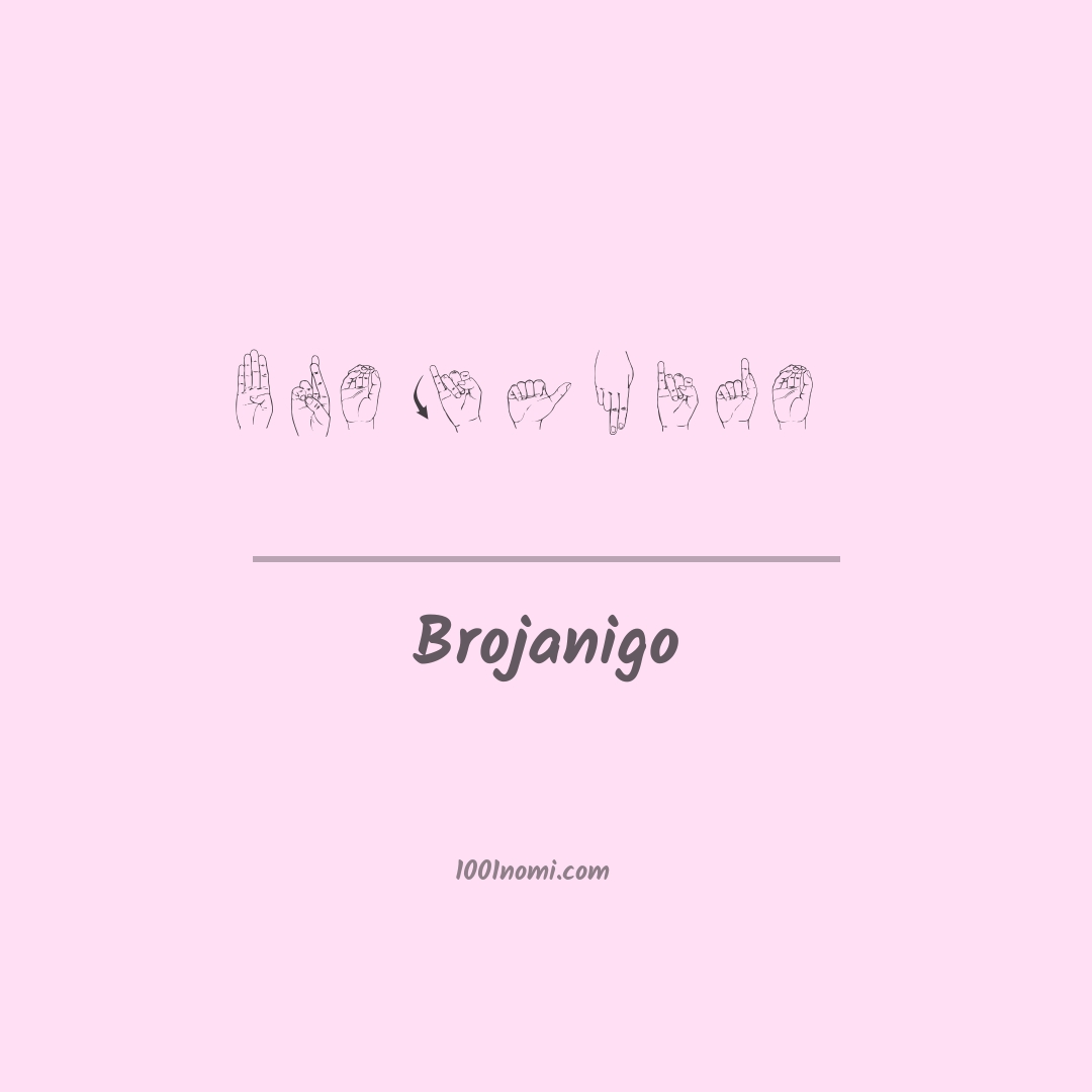 Brojanigo nella lingua dei segni