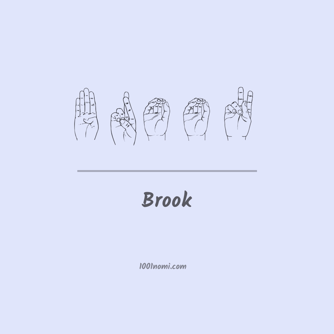 Brook nella lingua dei segni