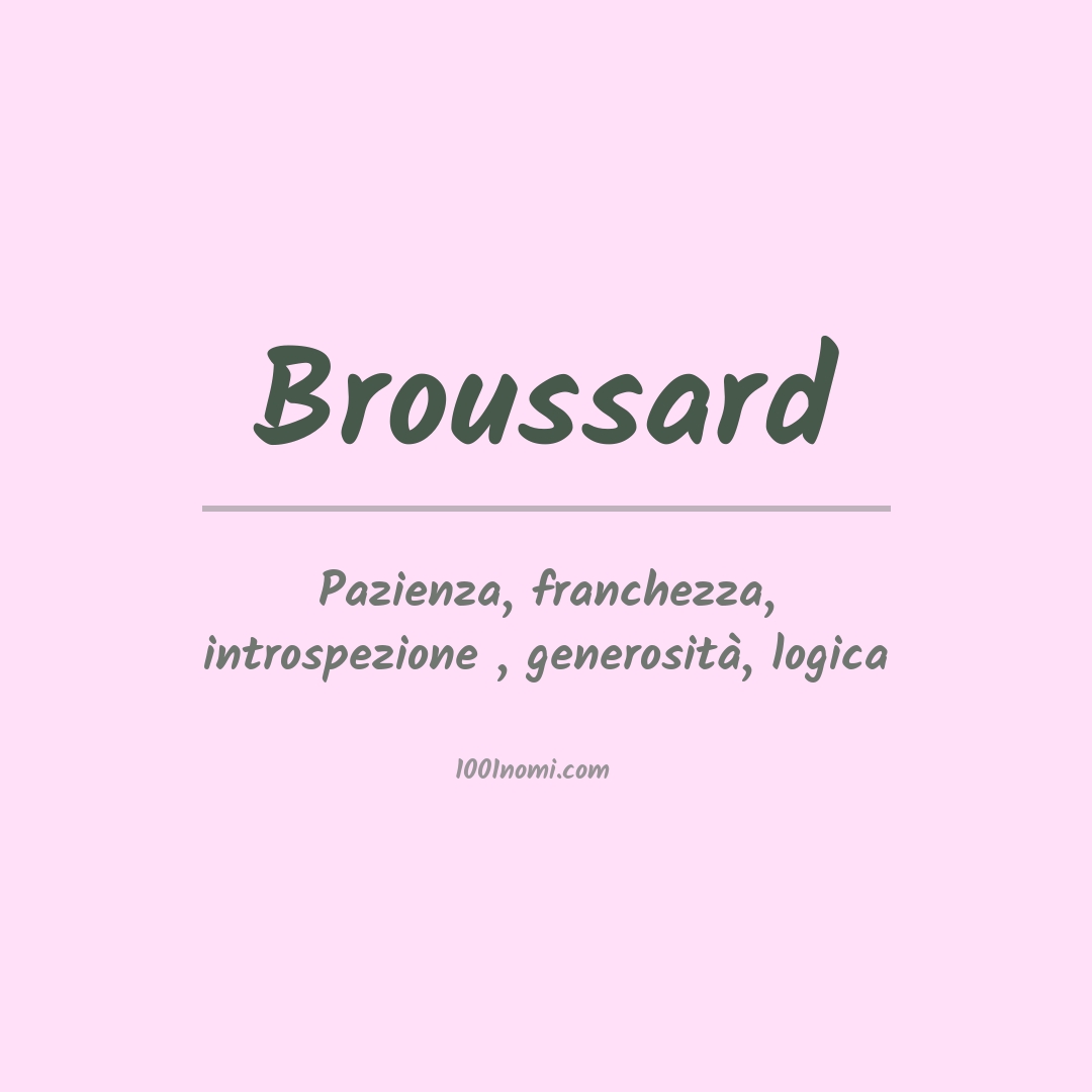 Significato del nome Broussard