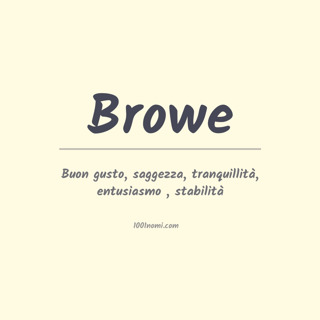 Significato del nome Browe