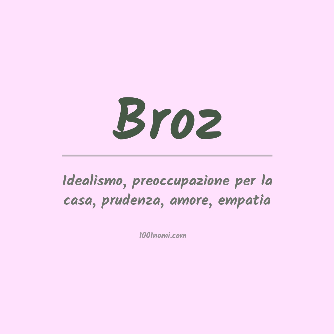 Significato del nome Broz