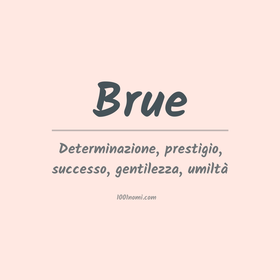 Significato del nome Brue