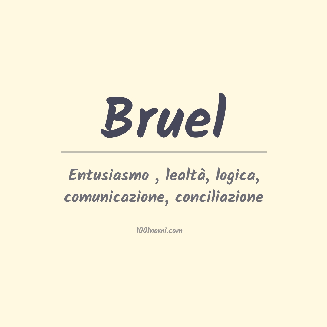Significato del nome Bruel Significato del nome Bruel