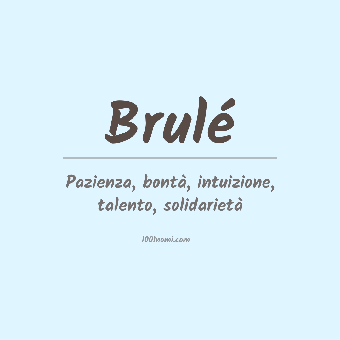 Significato del nome Brulé