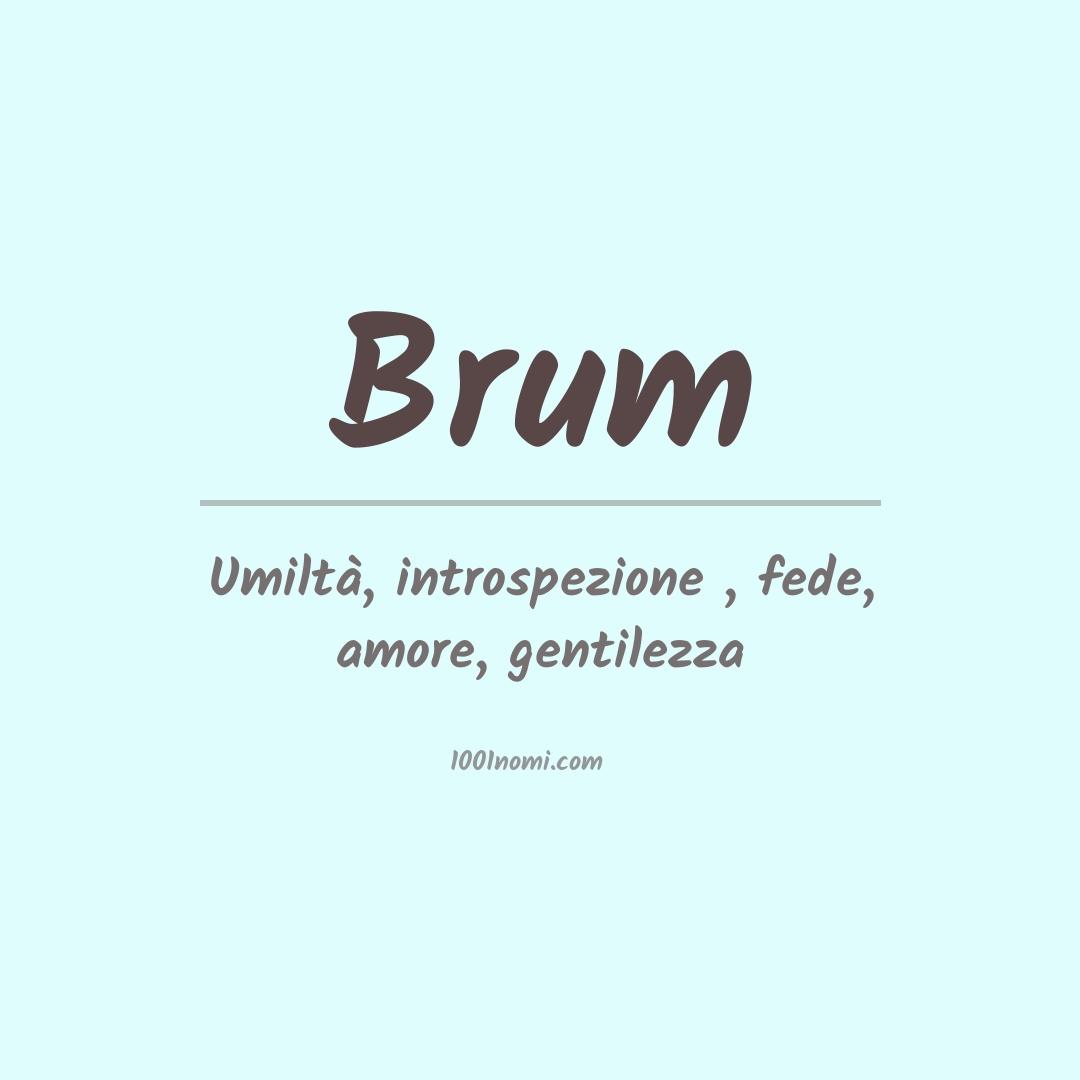 Significato del nome Brum