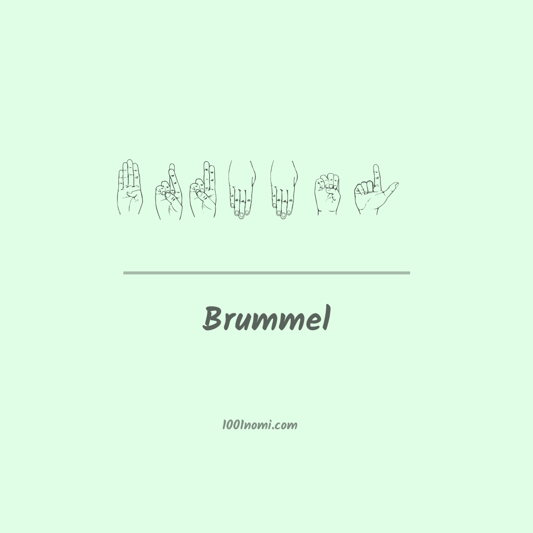 Brummel nella lingua dei segni