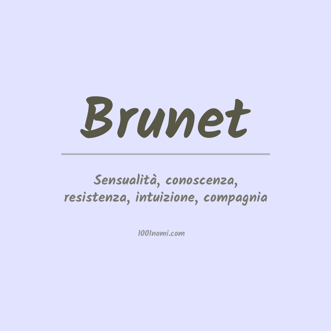 Significato del nome Brunet