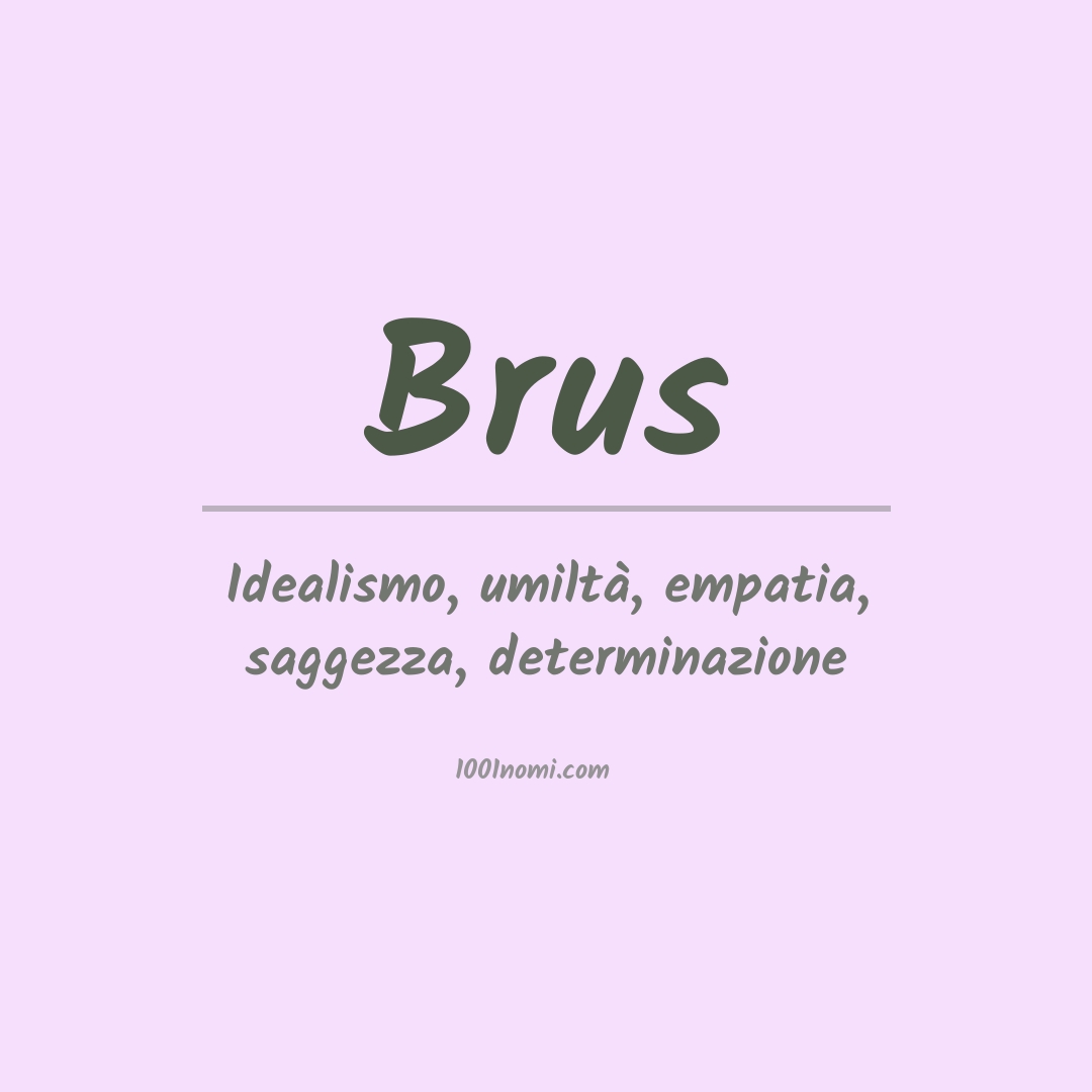 Significato del nome Brus