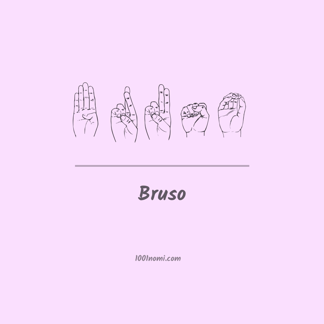 Bruso nella lingua dei segni Bruso nella lingua dei segni