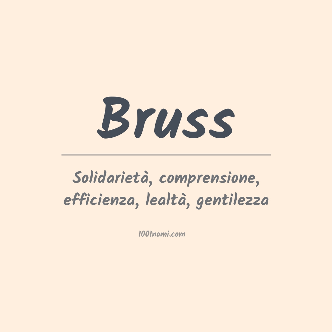 Significato del nome Bruss