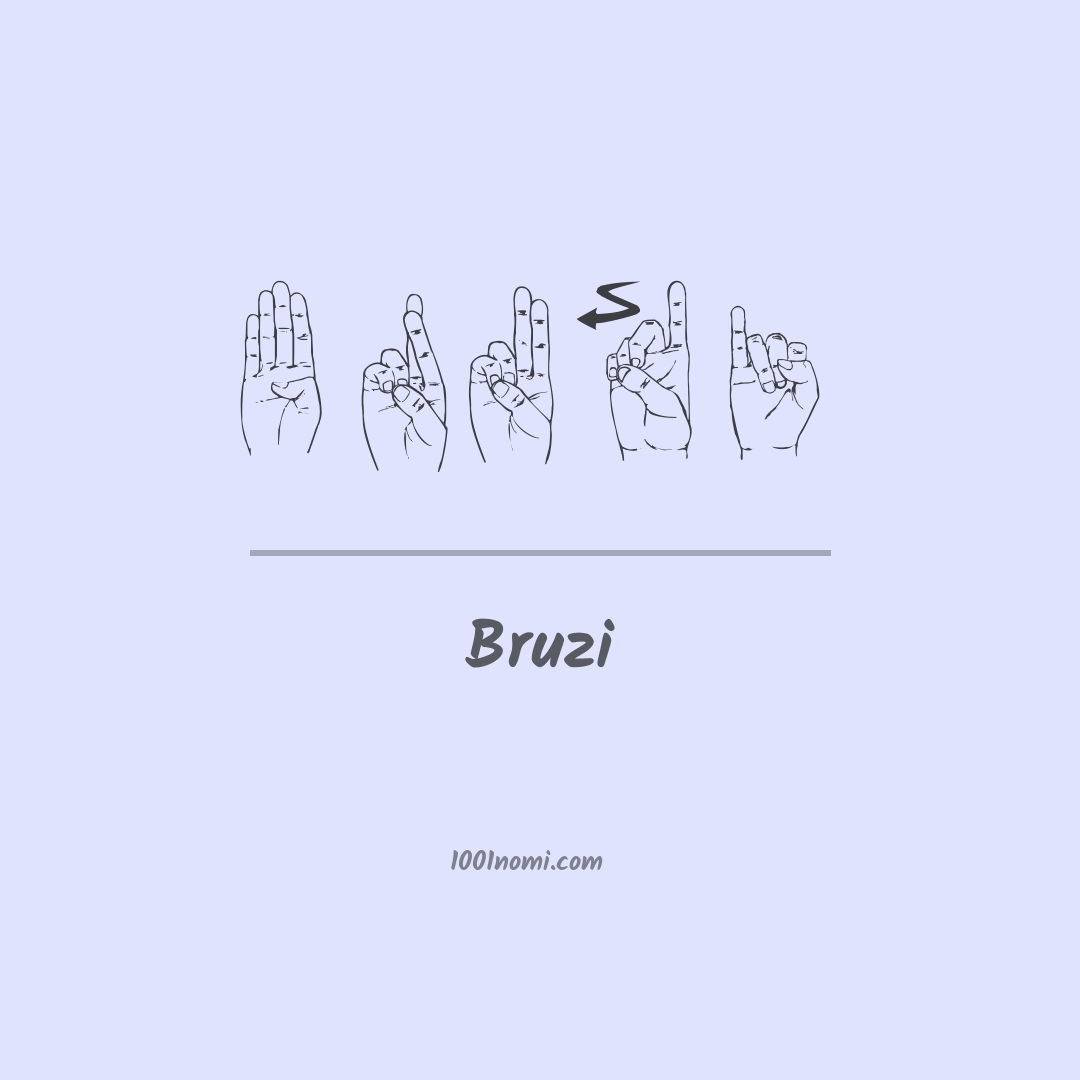 Bruzi nella lingua dei segni