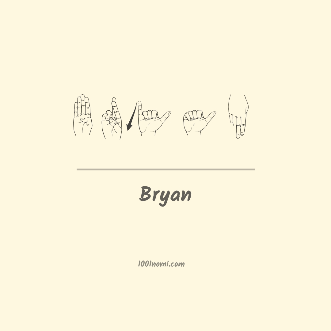 Bryan nella lingua dei segni